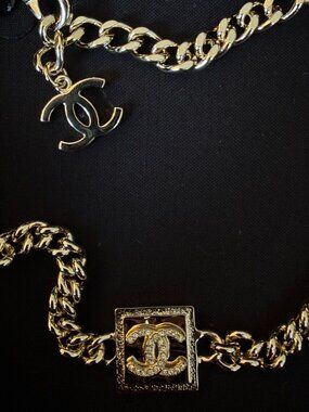CHANEL 2023 23P Coco Mark Cube Choker Necklace, FULL SET, KEPT UNUSED